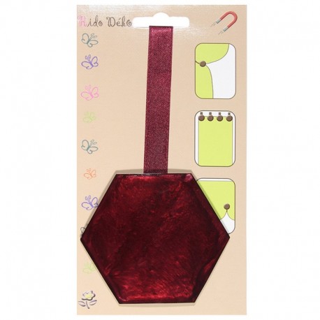 Magnet en résine hexagone nacré