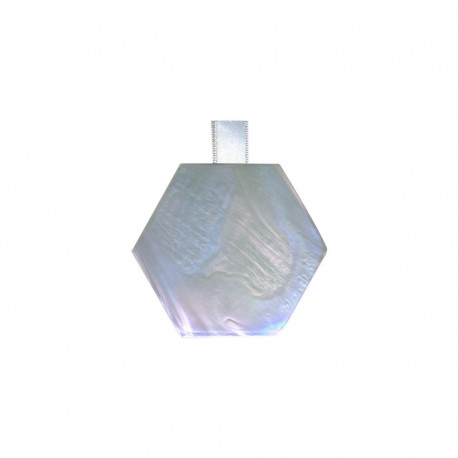 Magnet en résine hexagone nacré