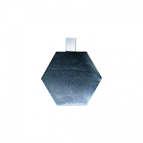 Magnet en résine hexagone nacré