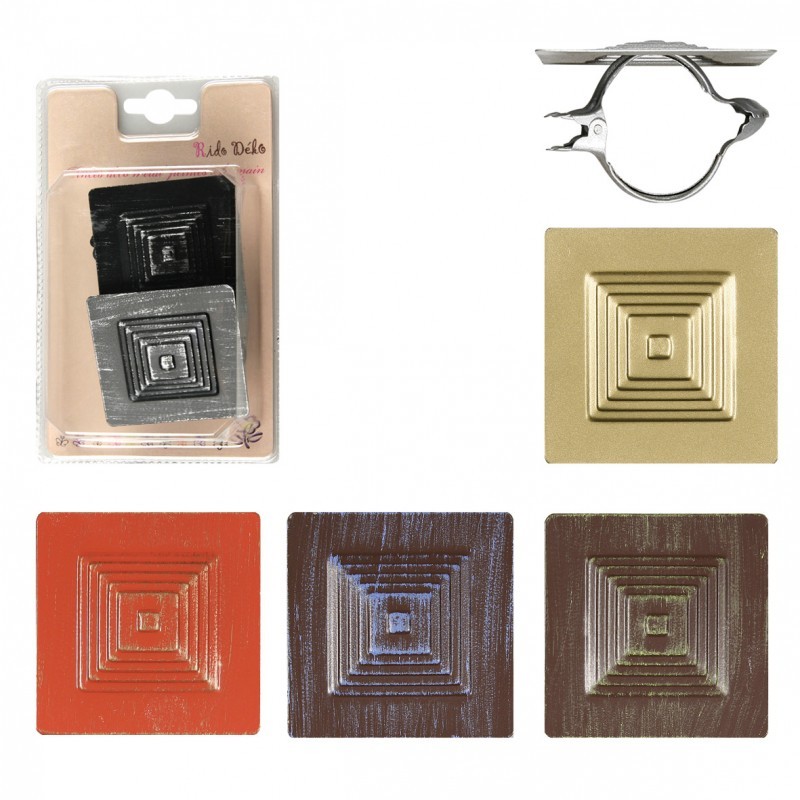 Pinces à rideaux carrées en métal x2