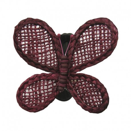 Pince à rideaux papillon naturel