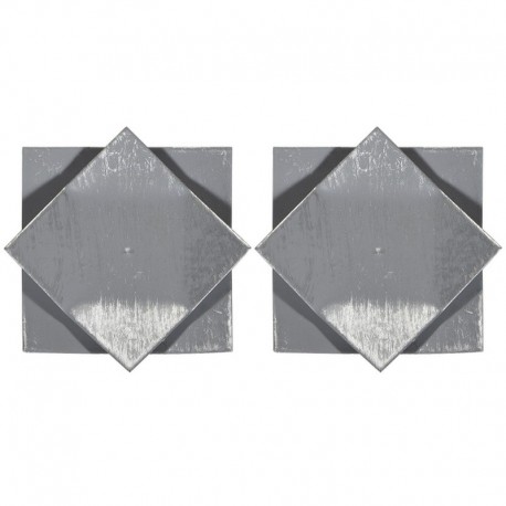 Pince à rideaux en métal double carré x2