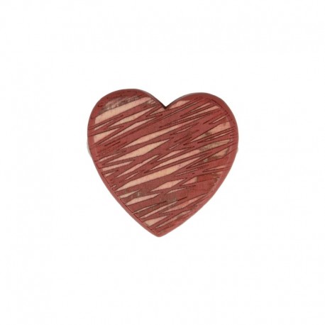 Pinces à rideaux coeurs en bois X2