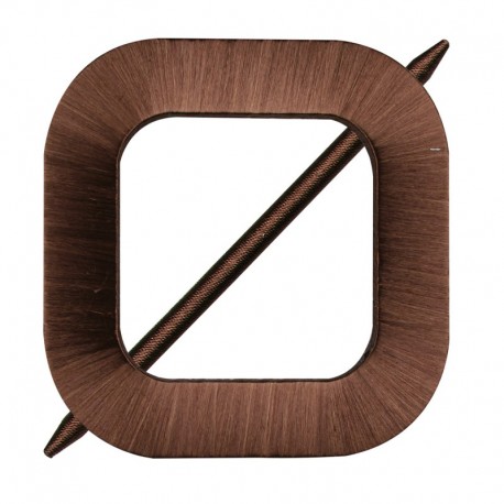 Broche pour rideaux carrée recouverte de fil
