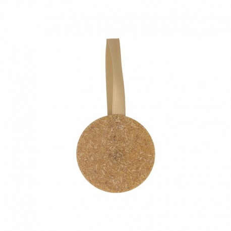 Magnet rond en écorce de riz