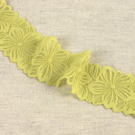 Dentelle élastique fleurs