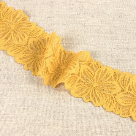 Dentelle élastique fleurs