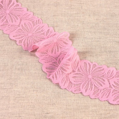Dentelle élastique fleurs