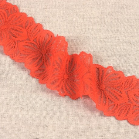 Dentelle élastique fleurs