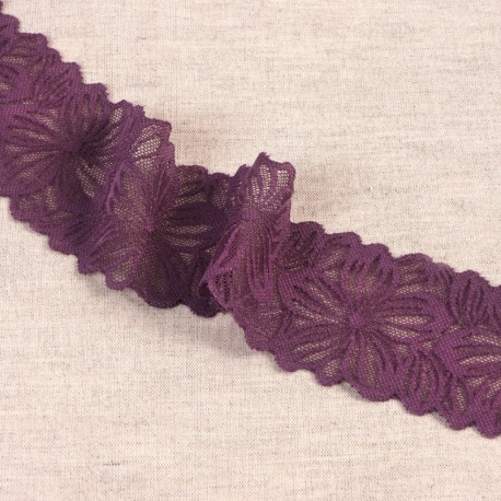 Dentelle élastique fleurs
