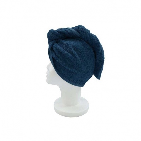 Serviette Seche Cheveux Laura Marine 