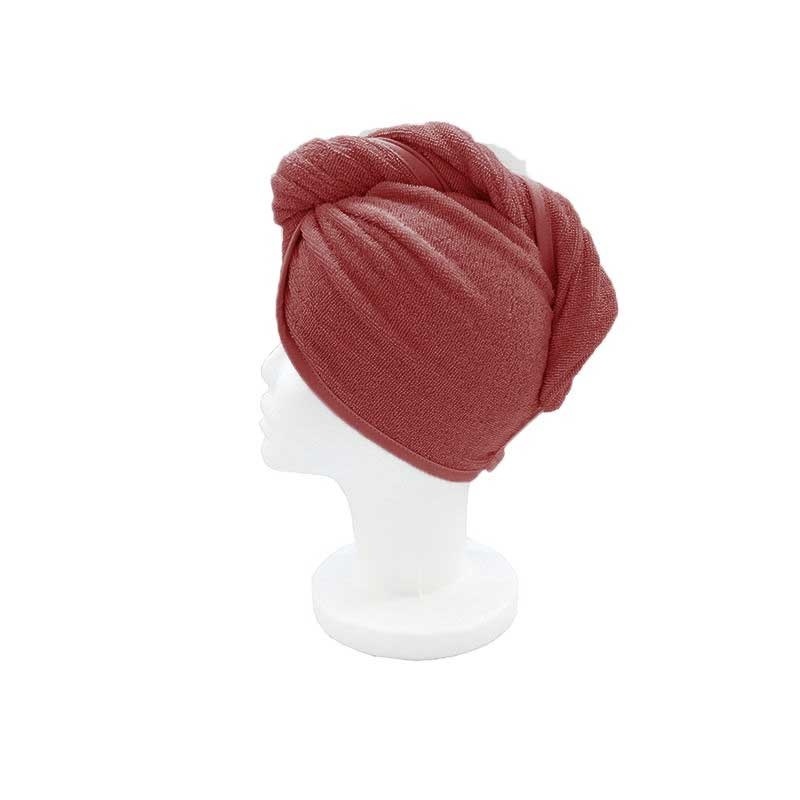 Serviette Seche Cheveux Laura Terracotta 