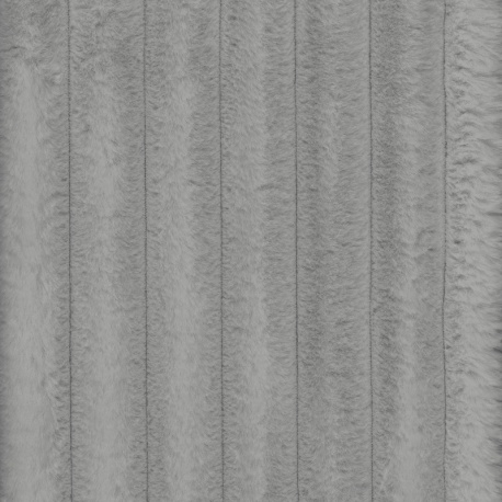 Tissu Fausse Fourrure Cotele Vito Gris