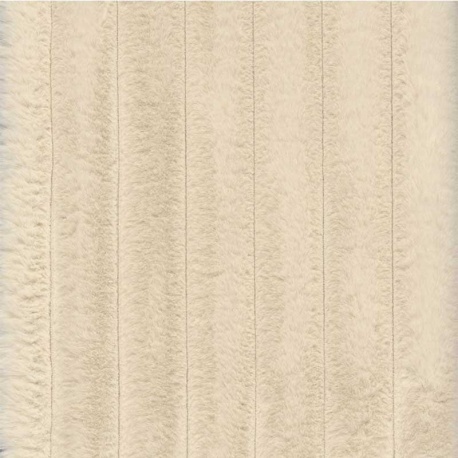 Tissu Fausse Fourrure Cotele Vito Ecru 