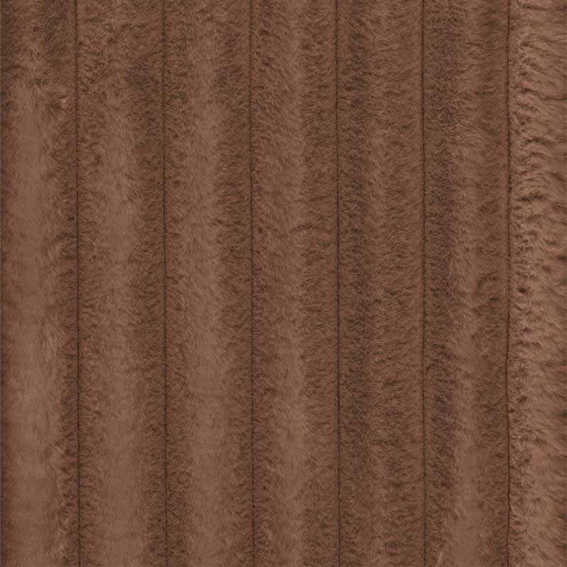 Tissu Fausse Fourrure Cotele Vito Marron 