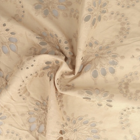 Tissu Broderie Anglaise Flower Mastic 