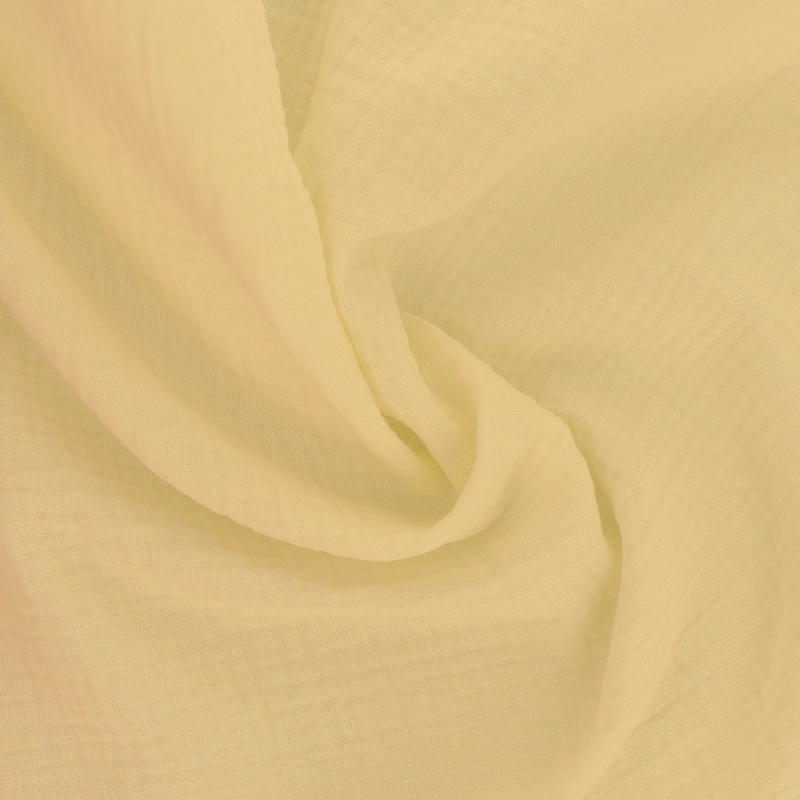 Tissu Francine Double Gaze Unie Jaune