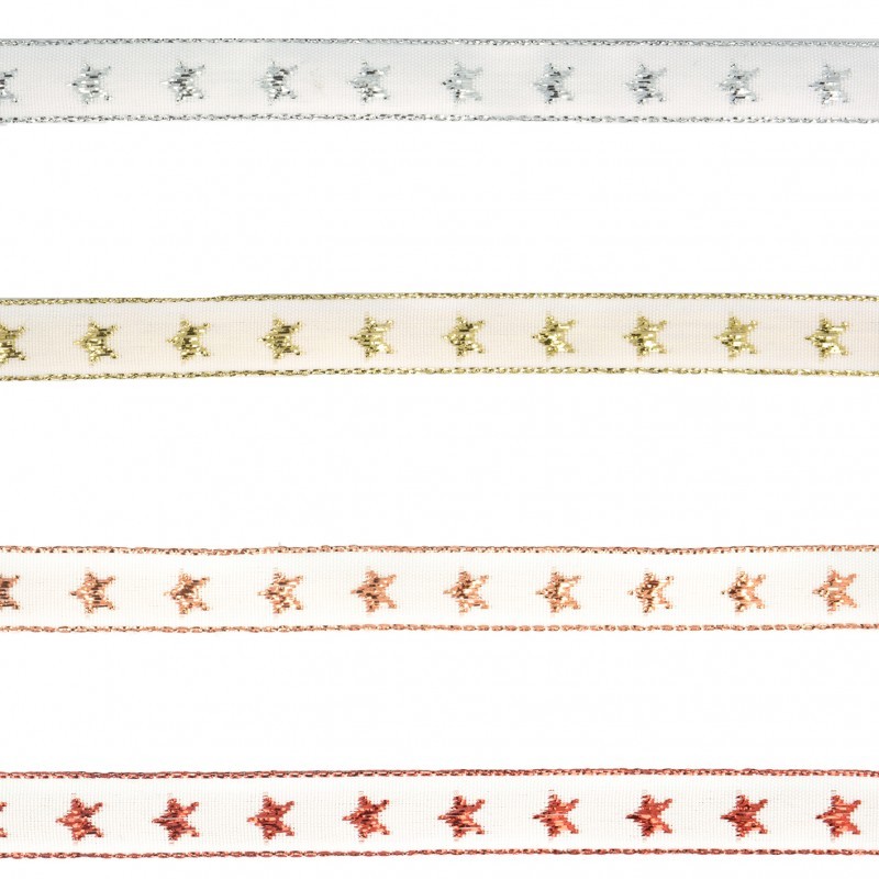 Ruban metalétoiles12mm