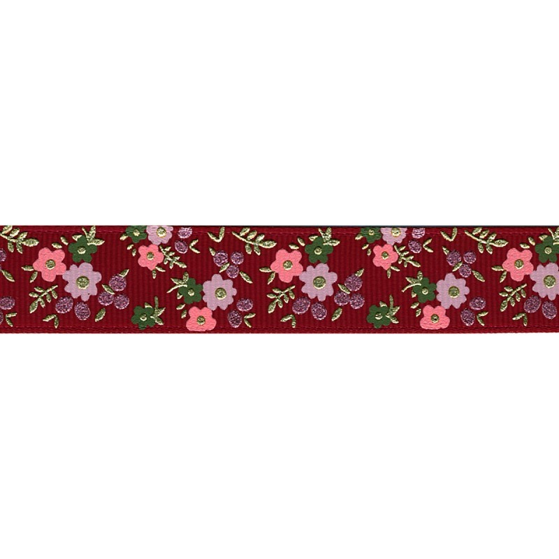 Ruban deco fleurs 20mm