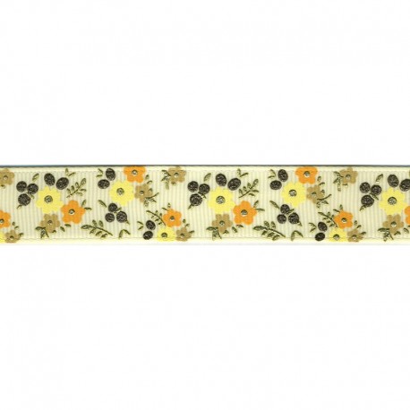 Ruban deco fleurs 20mm