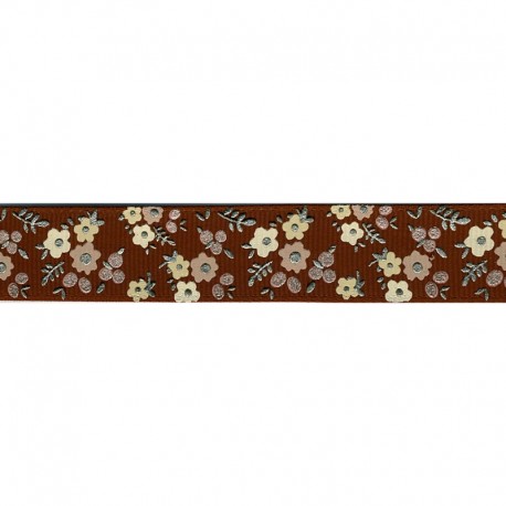 Ruban deco fleurs 20mm