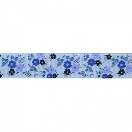 Ruban deco fleurs 20mm