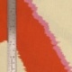 Tissu Rayonne Imprimée Orange et ivoire