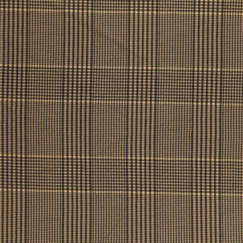 Tissu Twill Stretch Lourd Carreaux Noir et marron