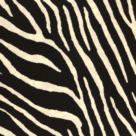 Tissu Viscose Fluide stretch Imprimée Zebre 