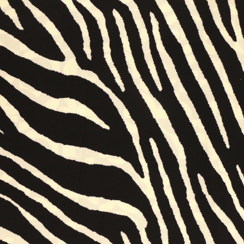 Tissu Viscose Fluide stretch Imprimée Zebre 