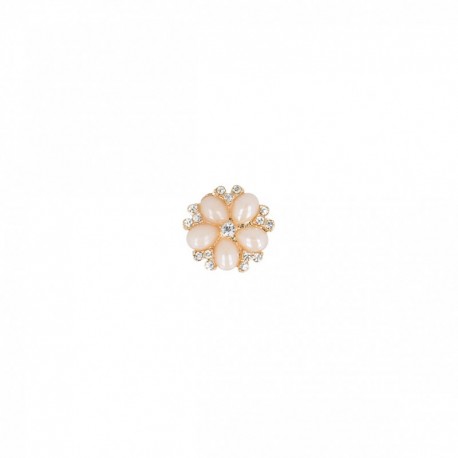 Bouton fleur perle