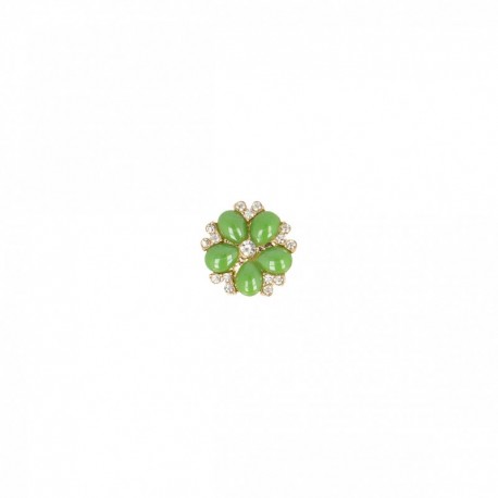 Bouton fleur perle