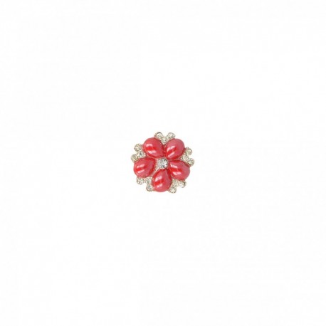 Bouton fleur perle