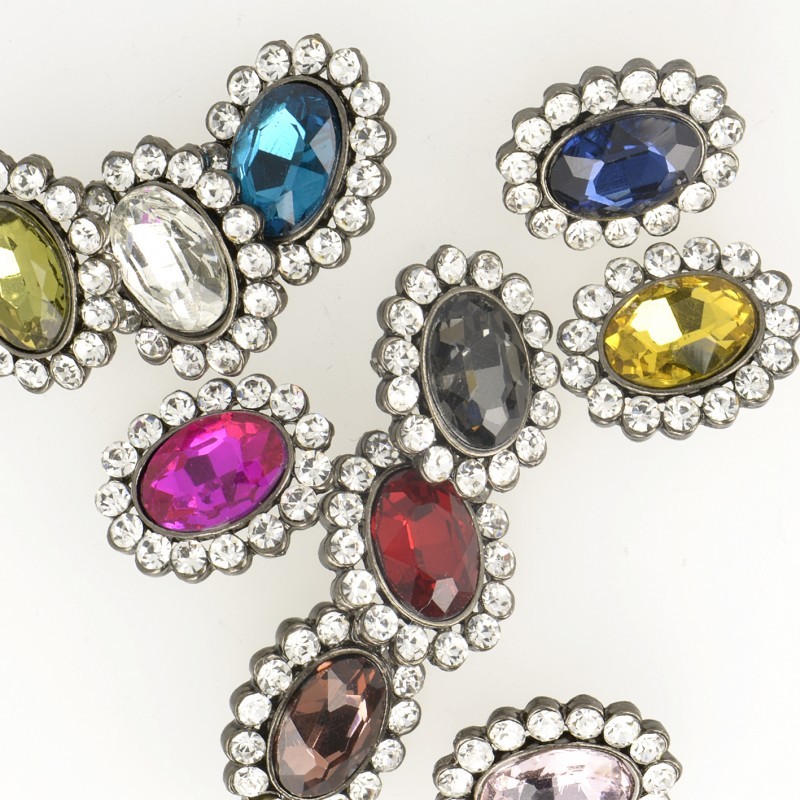 Bouton bijou strass
