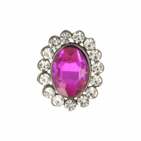 Bouton bijou strass