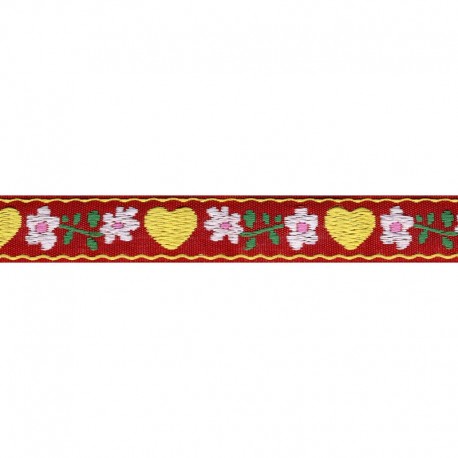 Jacquard coeurs 15mm