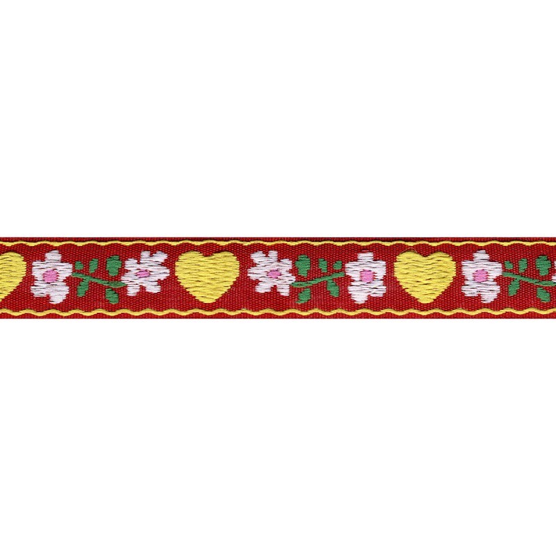 Jacquard coeurs 15mm