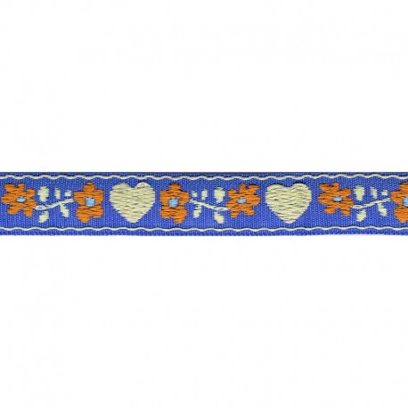 Jacquard coeurs 15mm