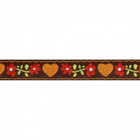 Jacquard coeurs 15mm