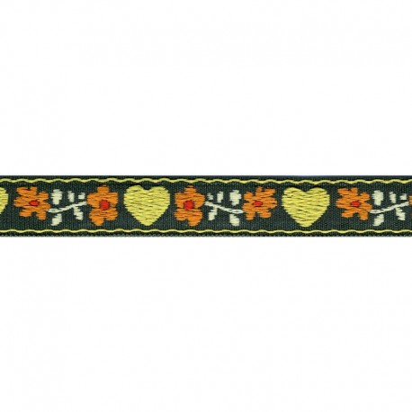 Jacquard coeurs 15mm