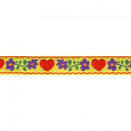 Jacquard coeurs 15mm