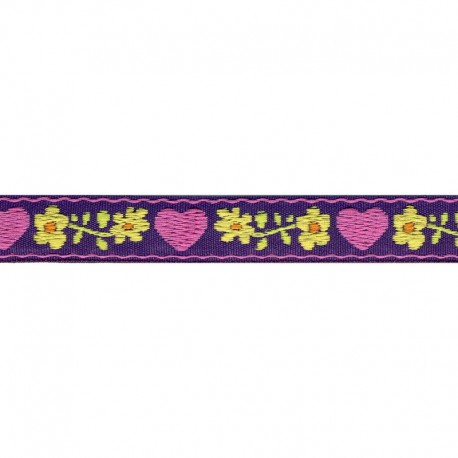 Jacquard coeurs 15mm
