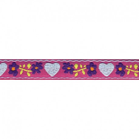 Jacquard coeurs 15mm