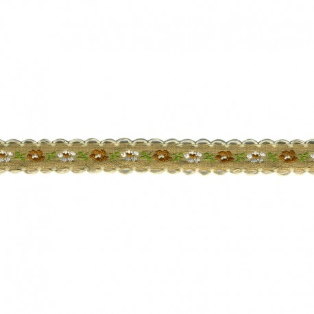 Galon fleurs 10mm