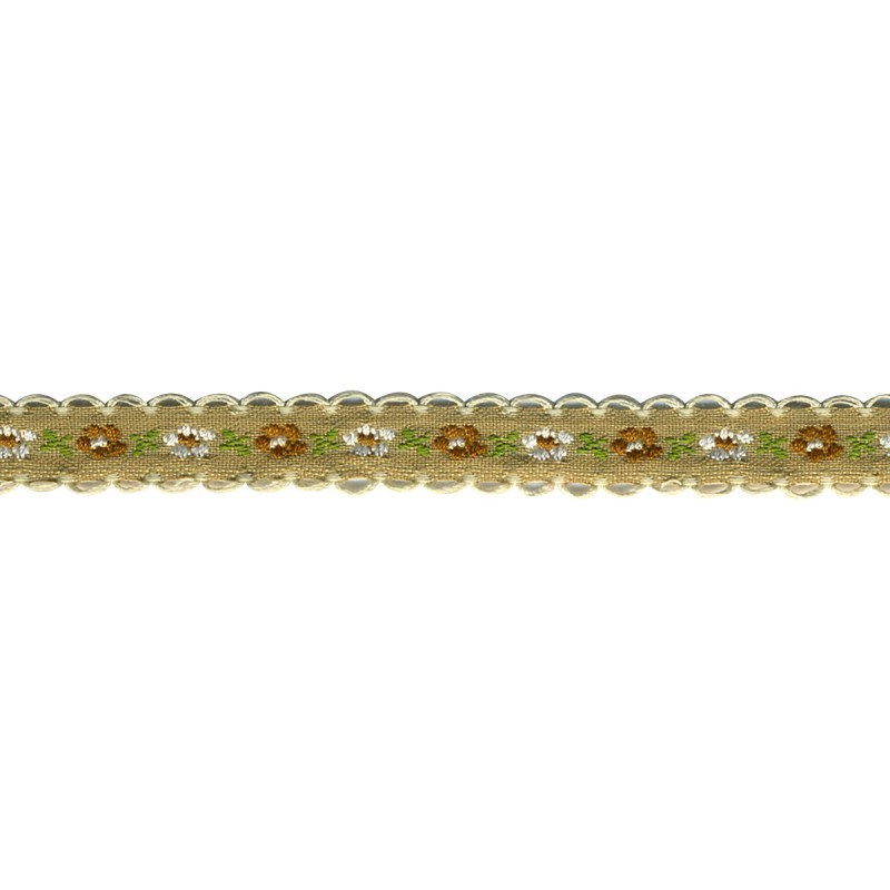 Galon fleurs 10mm