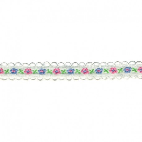 Galon fleurs 10mm