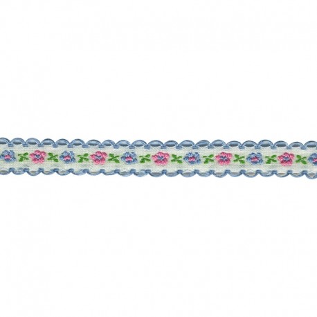 Galon fleurs 10mm