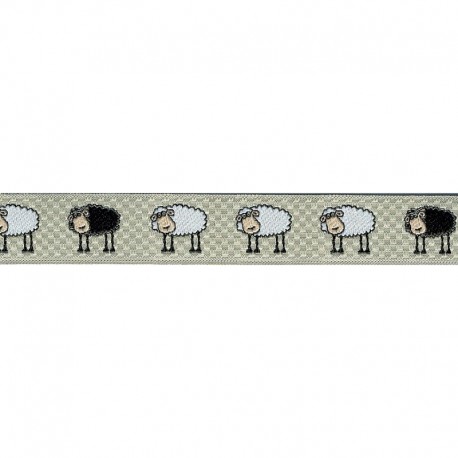 Galon jacquard moutons