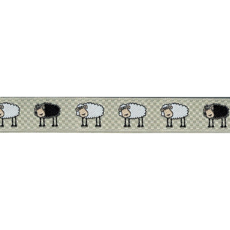 Galon jacquard moutons