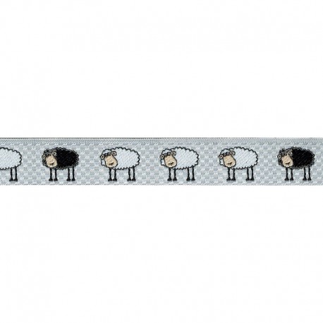 Galon jacquard moutons